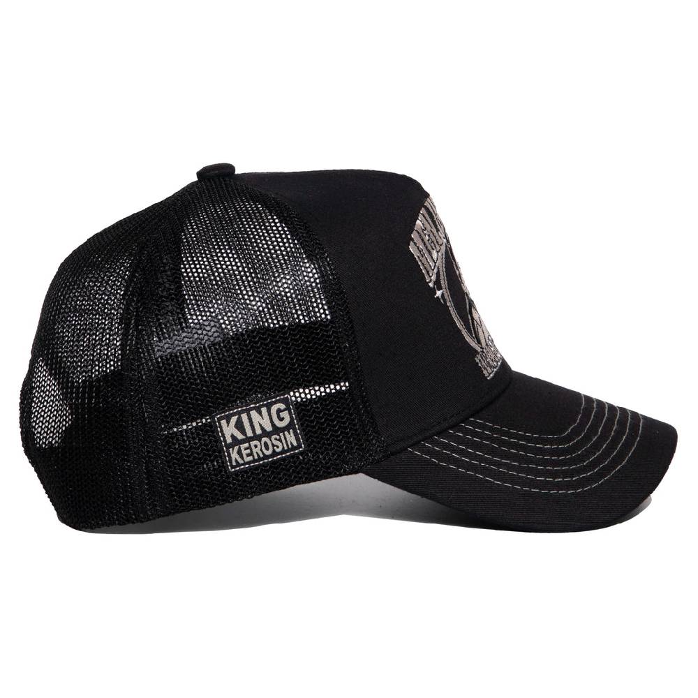 Queen Kerosin Trucker Cap «Man in Black» Fabrikverkauf