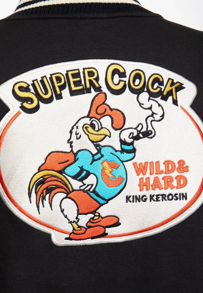 Queen Kerosin College Jacke «Super Cock» im Angebot