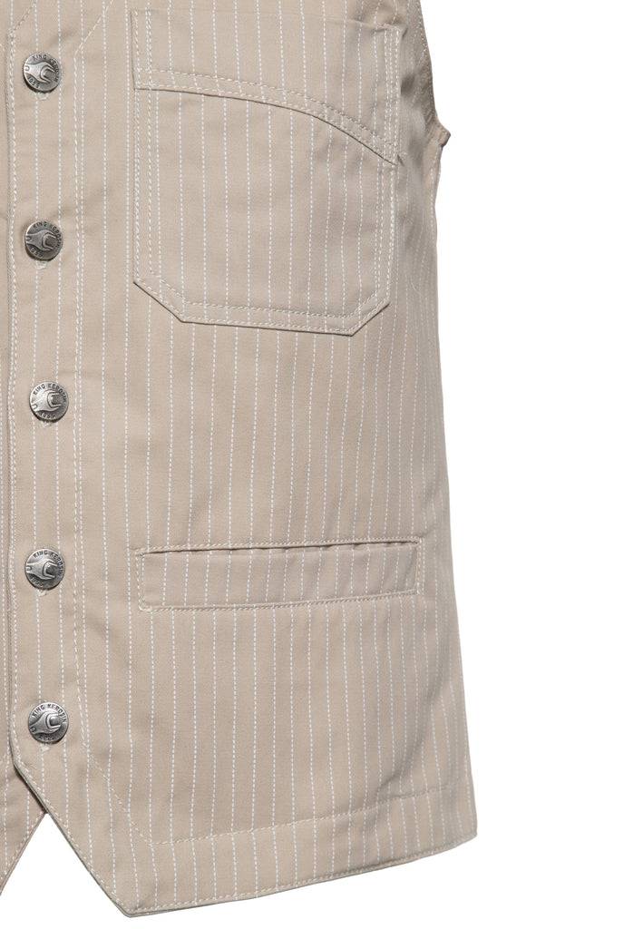 Queen Kerosin Pinstripe Weste Angebote