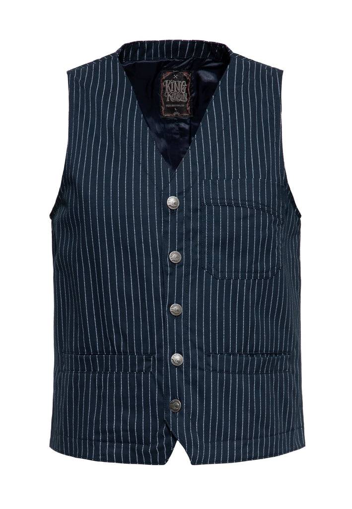 Queen Kerosin Pinstripe Weste Angebote