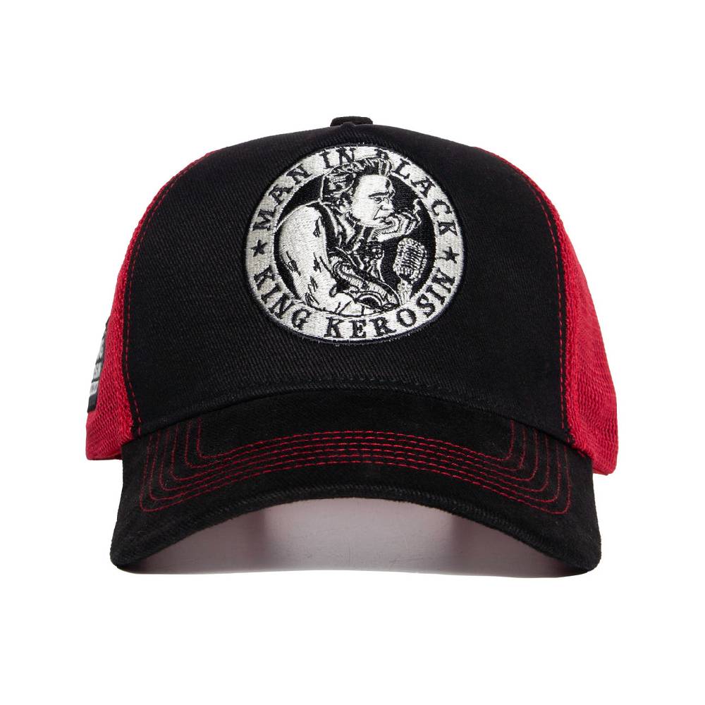 Queen Kerosin Trucker Cap «Man in Black» Schlussverkauf