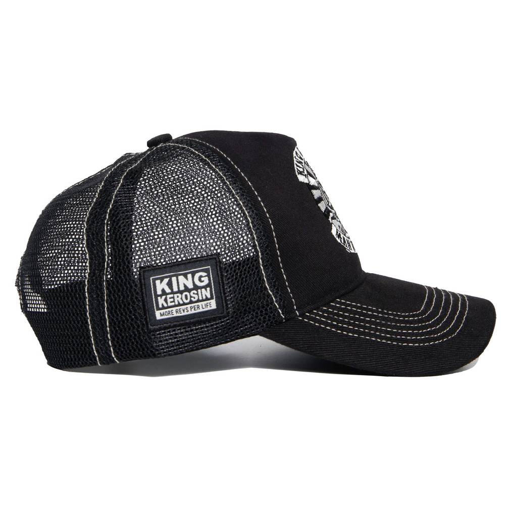 Queen Kerosin Trucker Cap «Man in Black» Fabrikverkauf