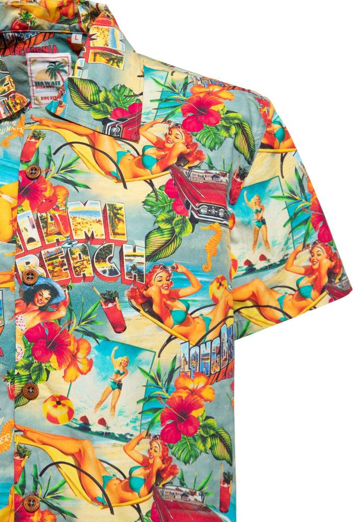 Queen Kerosin Hawaiihemd «Miami & Long Beach» Hotsell