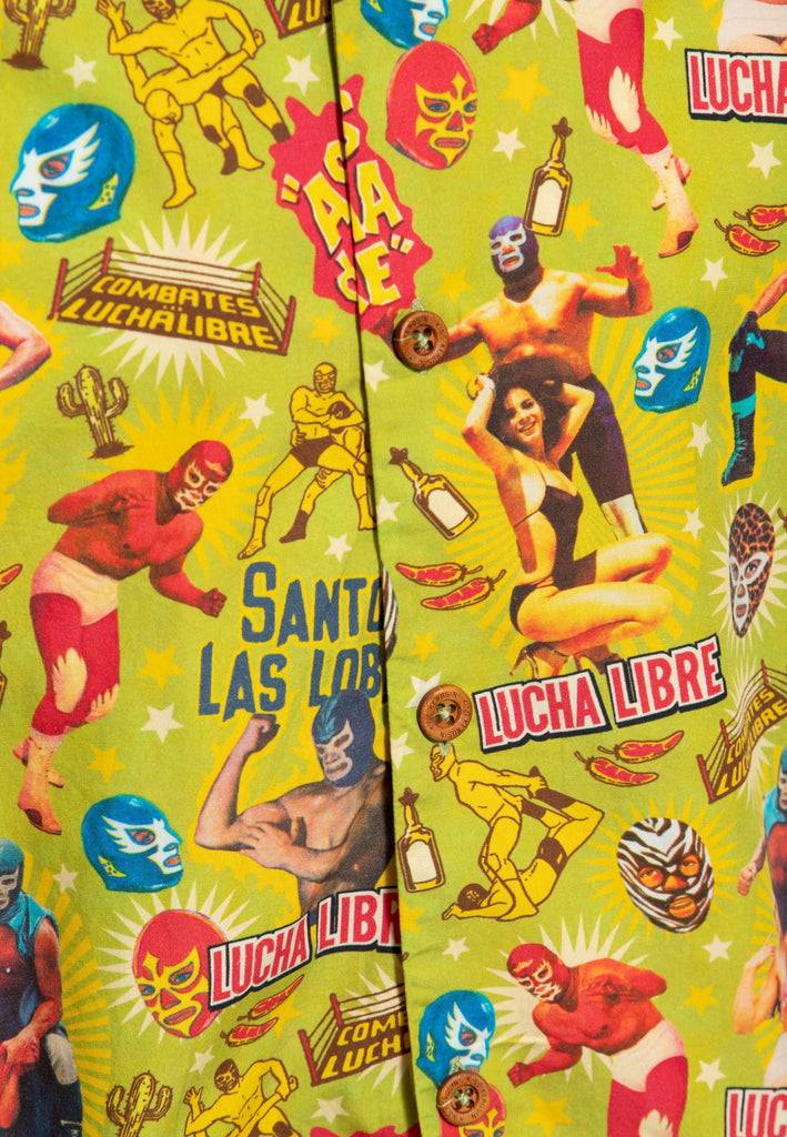 Queen Kerosin Hawaiihemd «Lucha Libre» Schlussverkauf