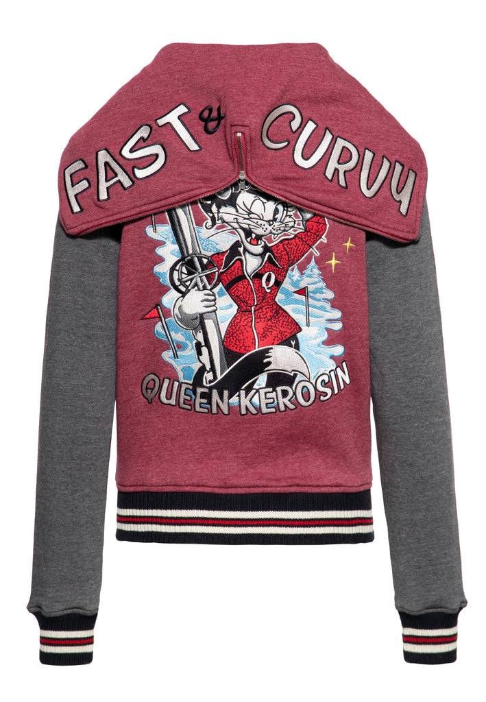 Queen Kerosin Collegejacke «Fast & Curvy» Auslauf
