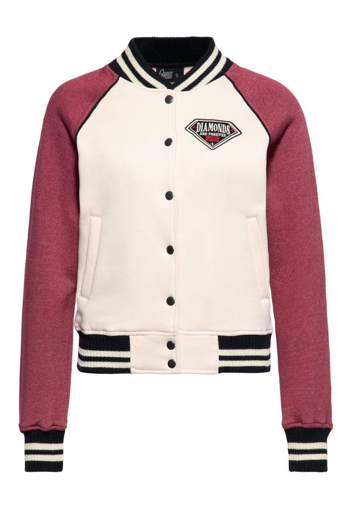 Queen Kerosin College Jacke «Diamonds» Fabrikverkauf