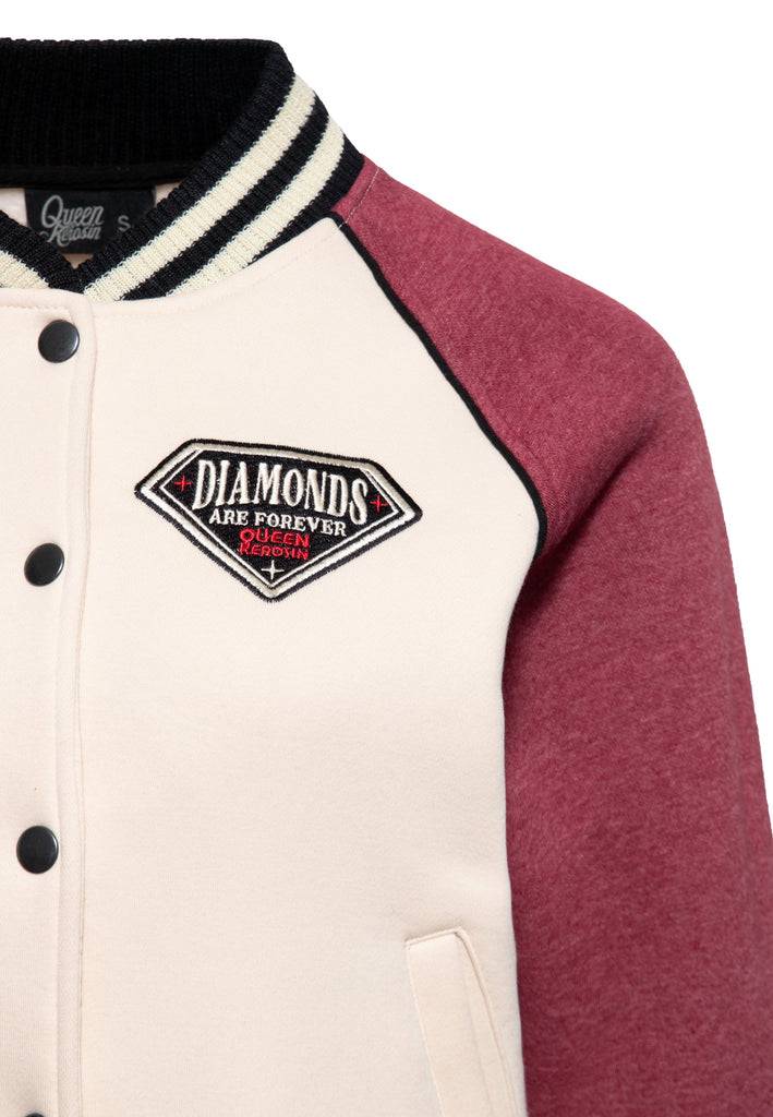 Queen Kerosin College Jacke «Diamonds» Fabrikverkauf