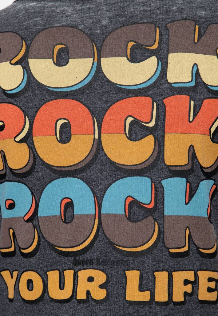 Queen Kerosin Enzym Wash Langarmshirt «Rock Your Life» Blitzverkäufe