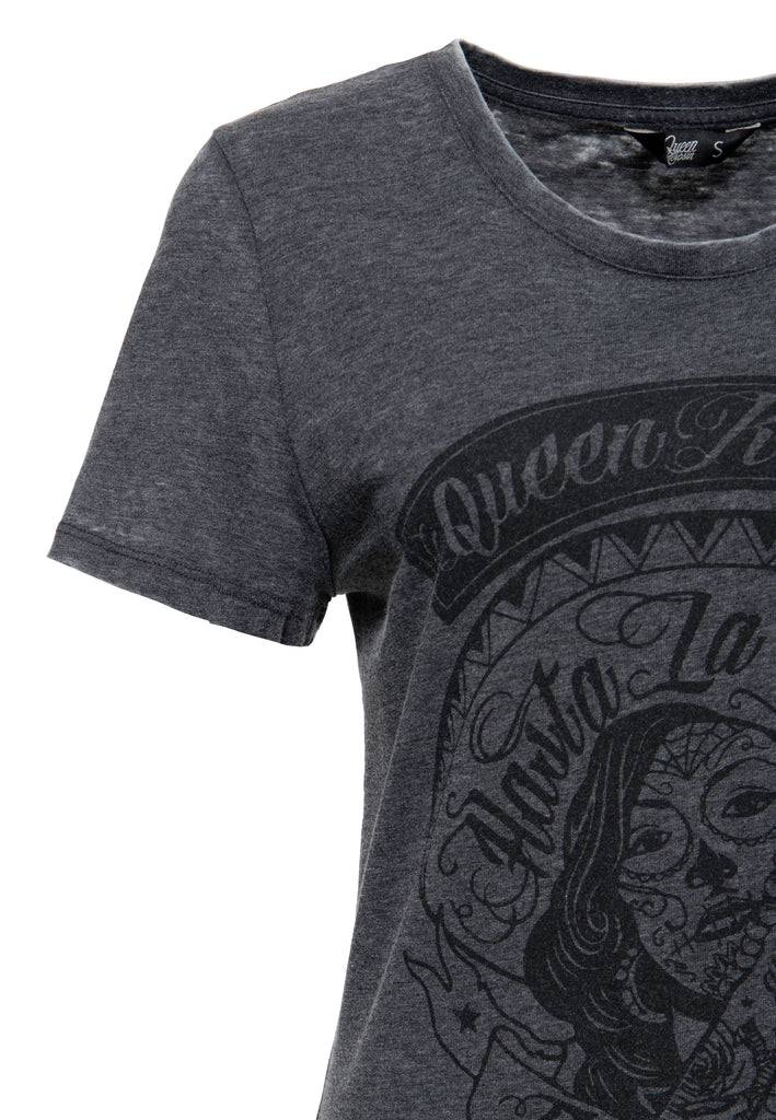 Queen Kerosin Enzym Wash T-Shirt «Hasta La Muerte» Online