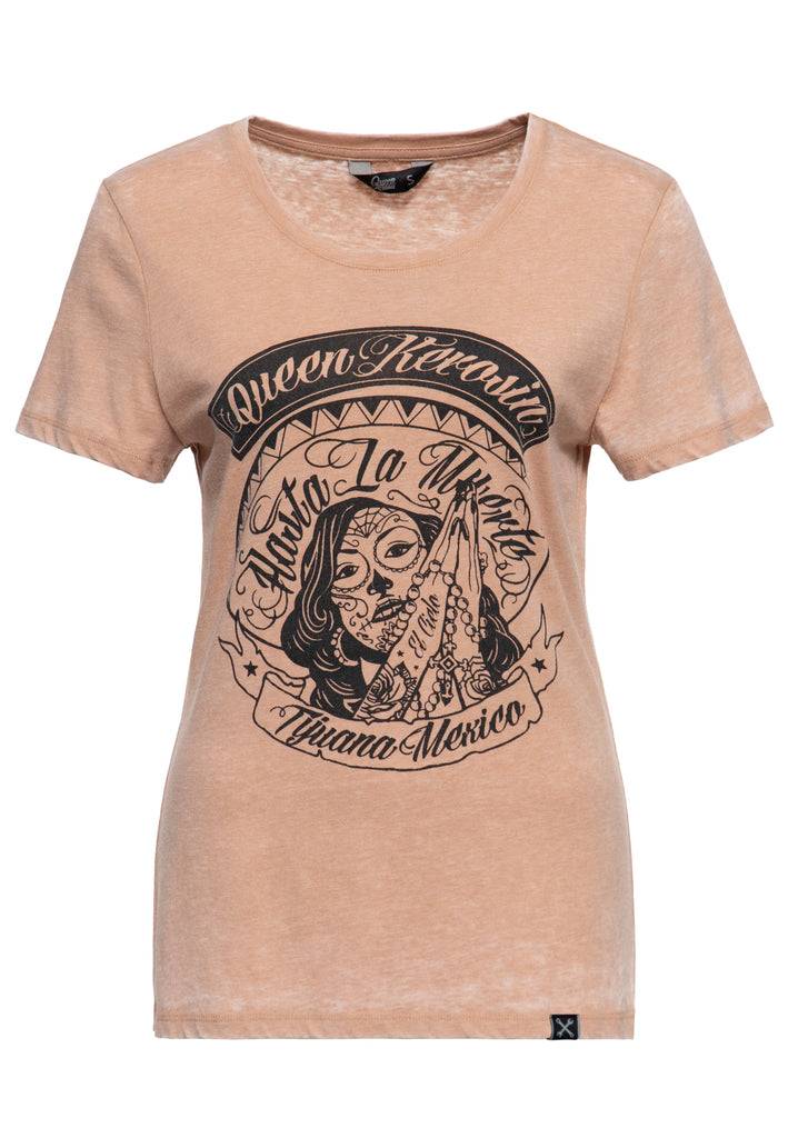 Queen Kerosin Enzym Wash T-Shirt «Hasta La Muerte» Online