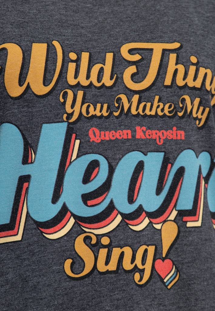 Queen Kerosin Enzym Wash T-Shirt «Wild Thing» Verkauf