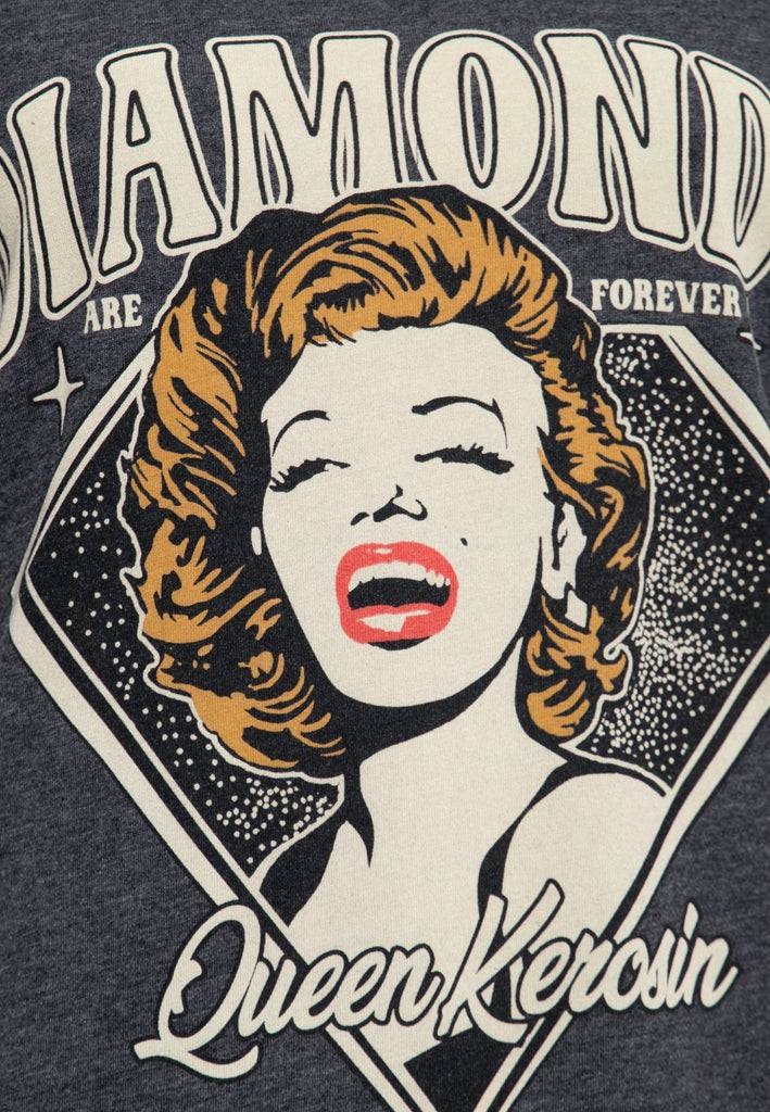 Queen Kerosin Enzym Wash T-Shirt «Diamonds» Angebote