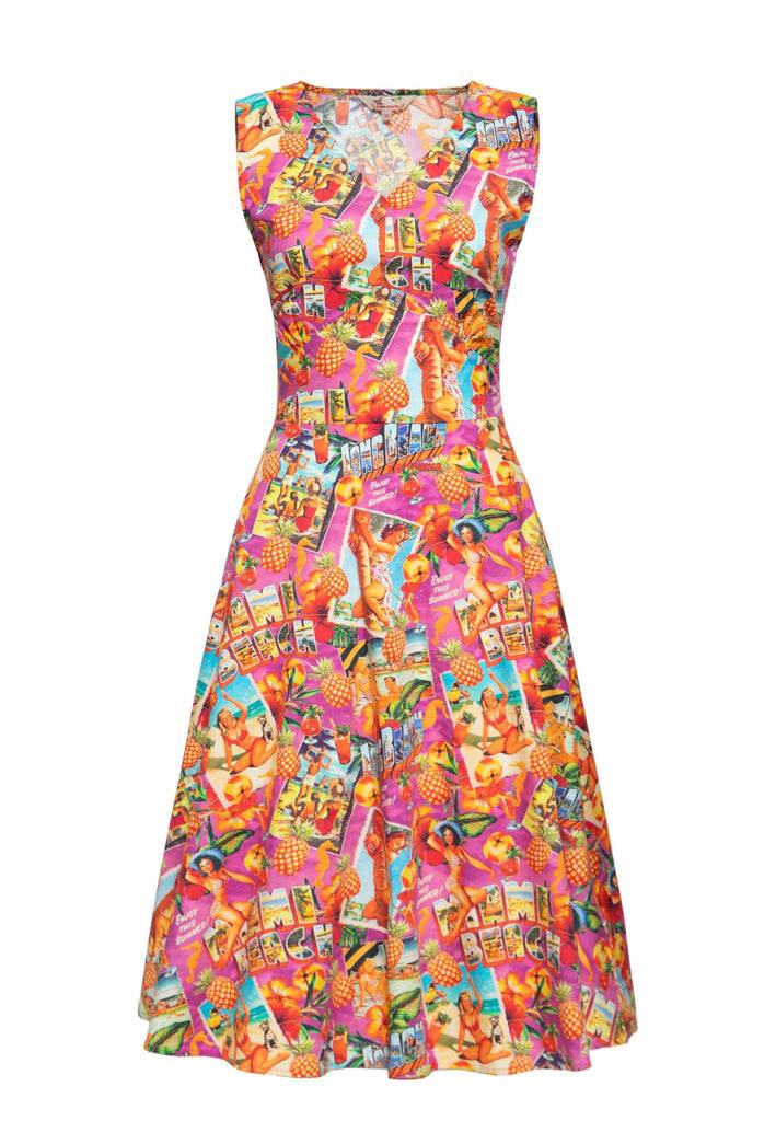 Queen Kerosin Swingkleid «Miami & Long Beach» Verkauf
