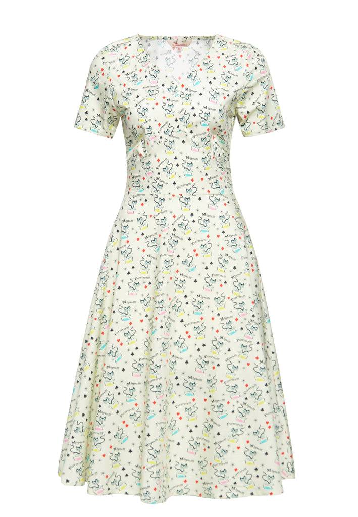 Queen Kerosin Swingkleid «Retro Cats»