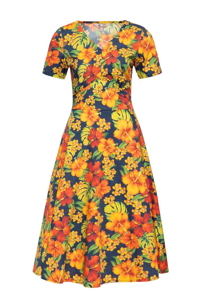 Queen Kerosin Swingkleid «Hibiskus»