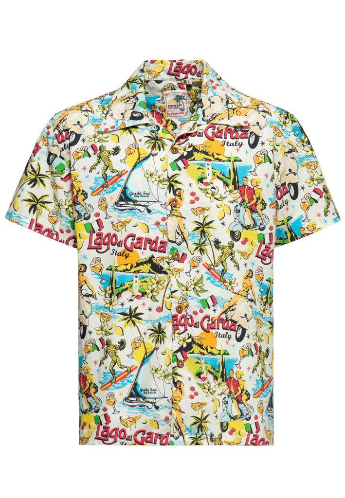 Queen Kerosin Hawaiihemd «Lago di Garda»