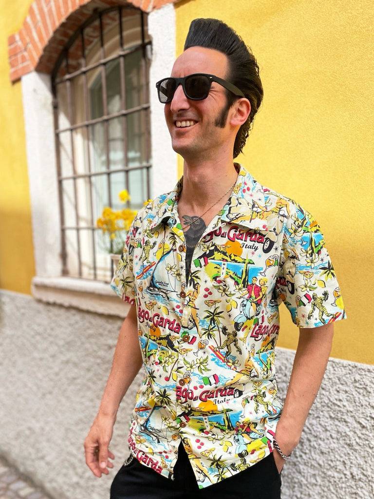 Queen Kerosin Hawaiihemd «Lago di Garda» Outlet