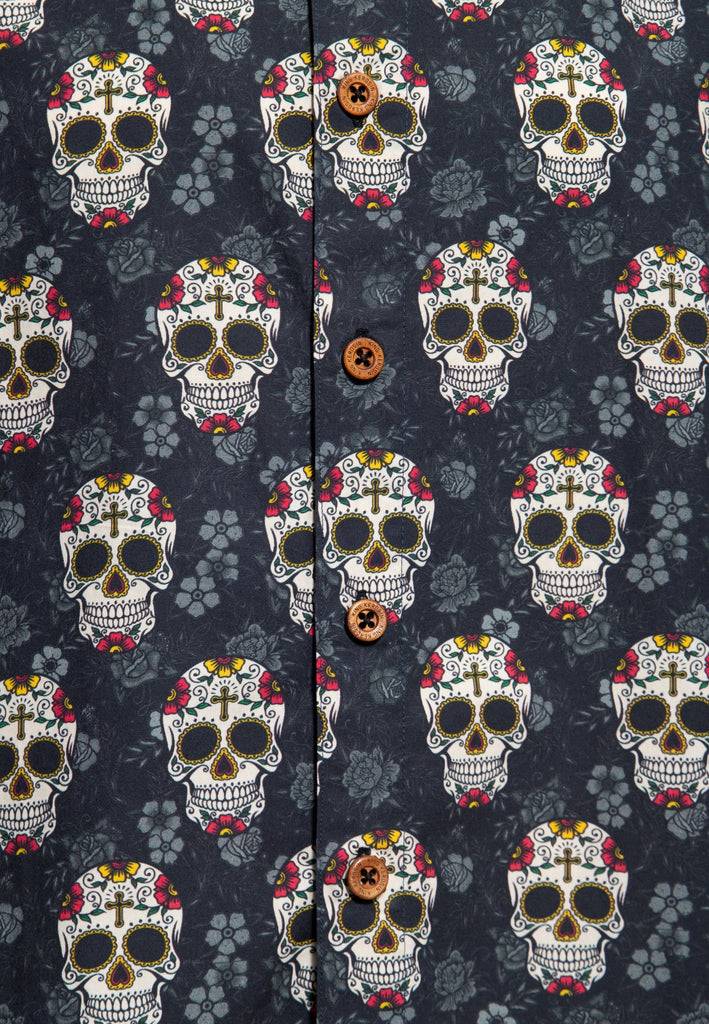 Queen Kerosin Hemd «Calavera» Bestseller