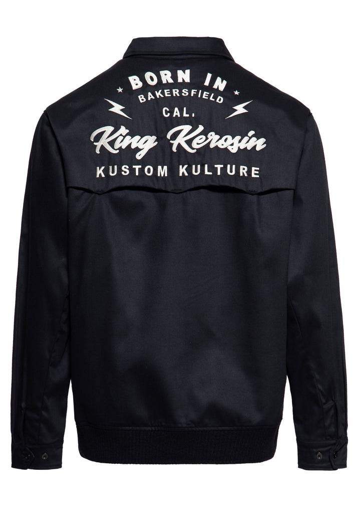 Queen Kerosin Gabardine Jacke «Kustom Kulture» Fabrikverkauf