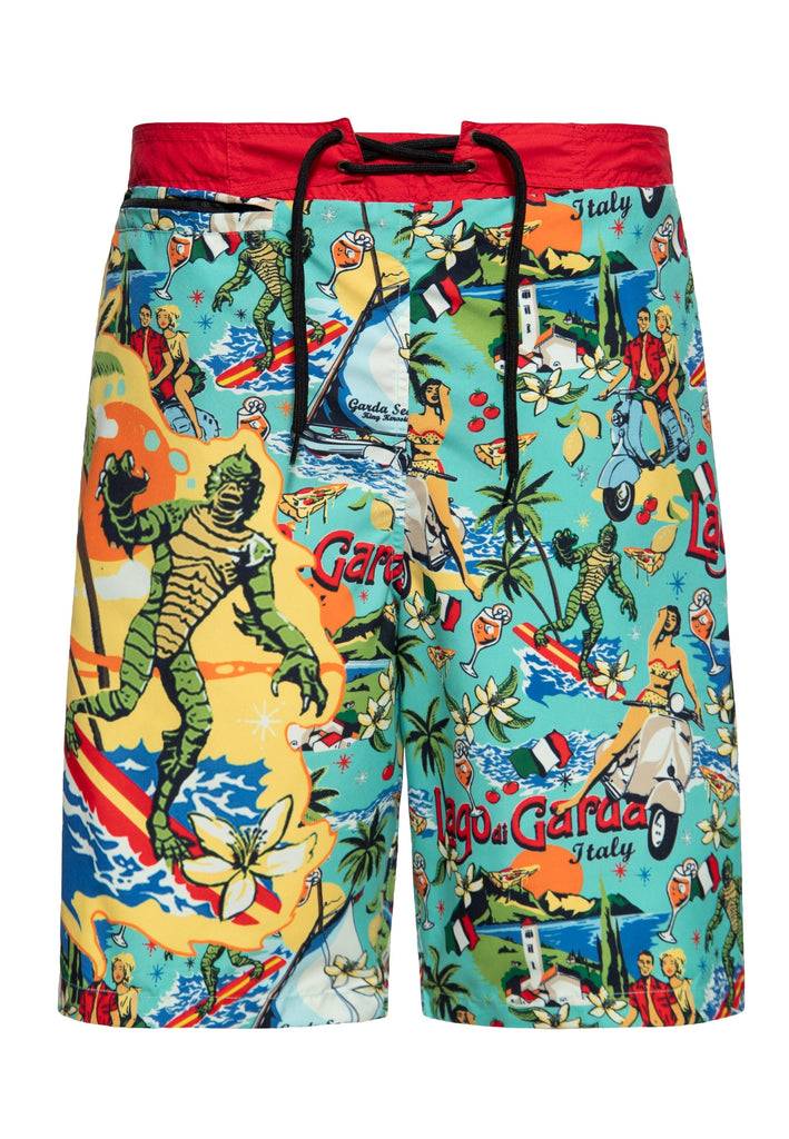 Queen Kerosin Badeshorts «Il mostro del Lago di Garda»