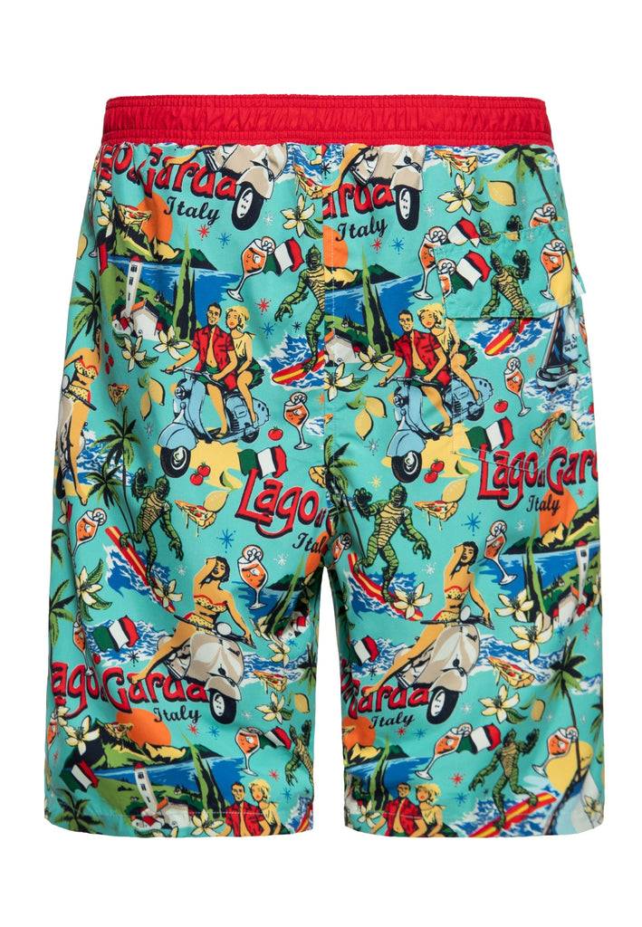 Queen Kerosin Badeshorts «Il mostro del Lago di Garda» Auslauf