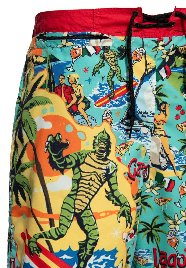 Queen Kerosin Badeshorts «Il mostro del Lago di Garda» Auslauf
