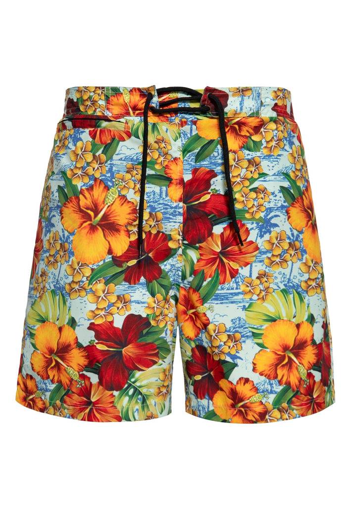 Queen Kerosin Badeshorts «Hibiscus» Günstiger Verkauf
