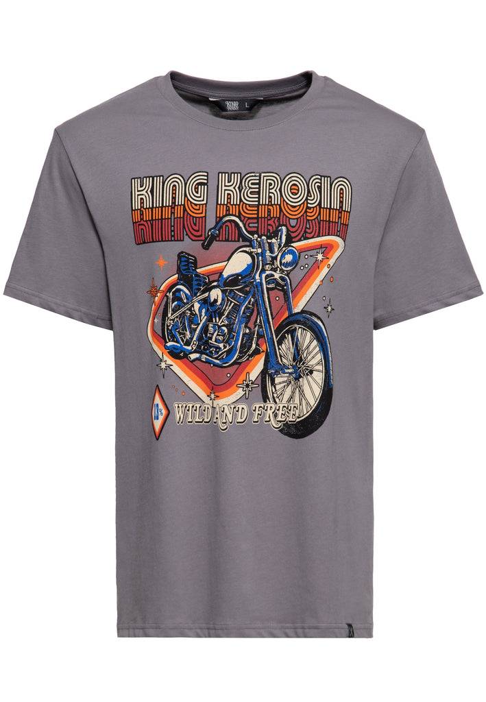 Queen Kerosin T-Shirt «Wild & Free» Fabrikverkauf