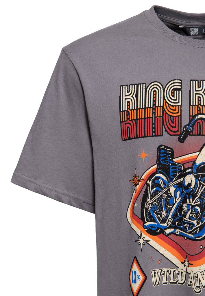 Queen Kerosin T-Shirt «Wild & Free» Fabrikverkauf