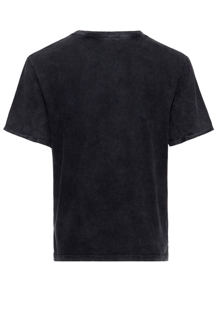 Queen Kerosin Acid-Washed T-Shirt «No Ride No Life» Meist gekauft