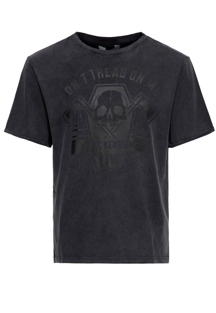 Queen Kerosin Acid-Washed T-Shirt «Don't Tread On Me» Begrenzt auf 3 Tage