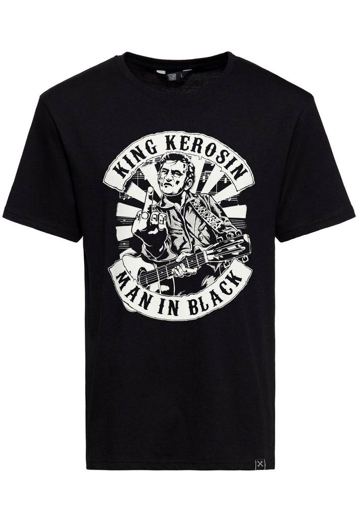 Queen Kerosin T-Shirt «Man in Black» Verkauf