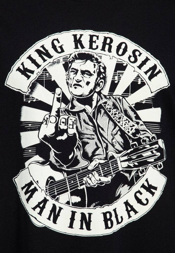 Queen Kerosin T-Shirt «Man in Black» Verkauf