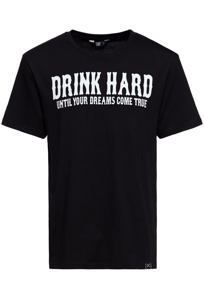 Queen Kerosin T-Shirt «Drink Hard» Schlussverkauf