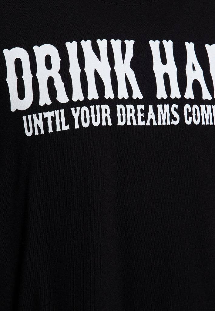 Queen Kerosin T-Shirt «Drink Hard» Schlussverkauf