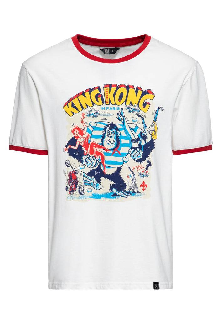 Queen Kerosin Ringer T-Shirt «Paris» Günstiger Verkauf