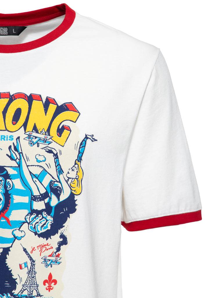 Queen Kerosin Ringer T-Shirt «Paris» Günstiger Verkauf