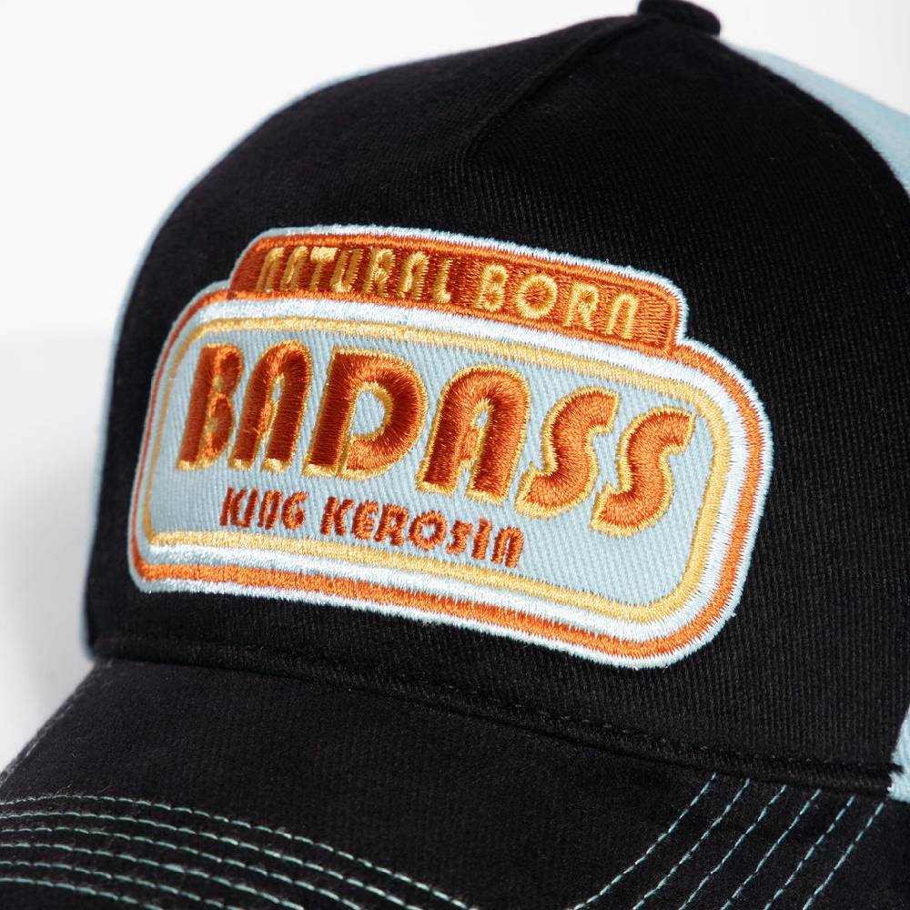 Queen Kerosin Baseball Cap «Natural Born Badass» Blitzverkäufe