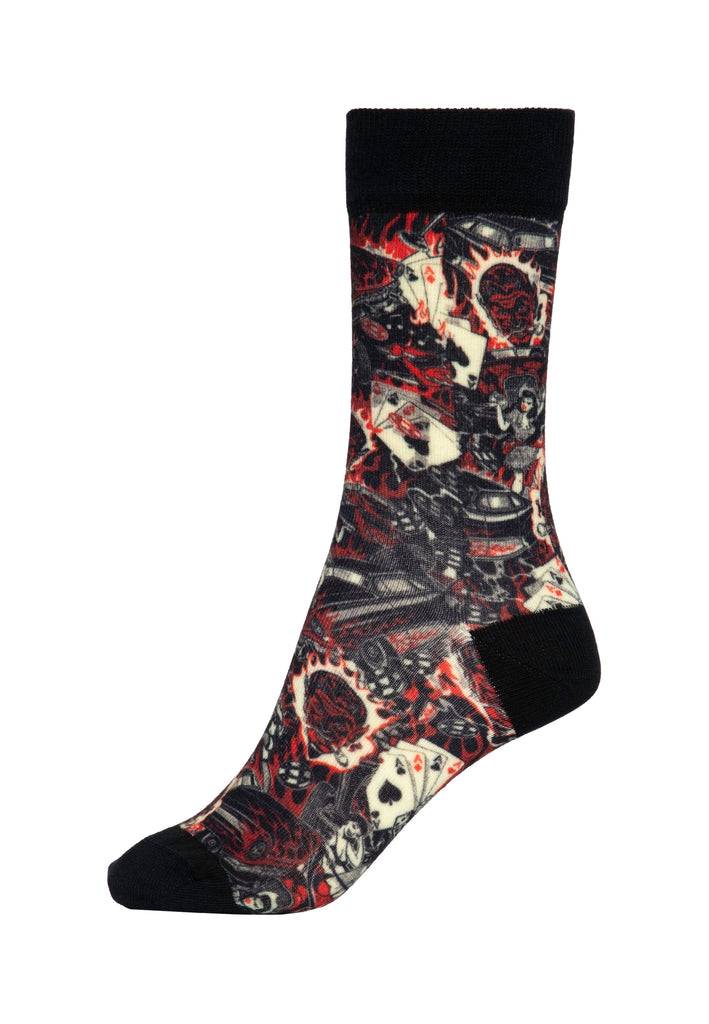 Queen Kerosin Socken «50s Rebel» Günstiger Verkauf