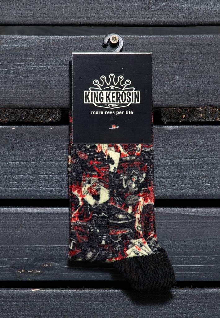 Queen Kerosin Socken «50s Rebel» Günstiger Verkauf