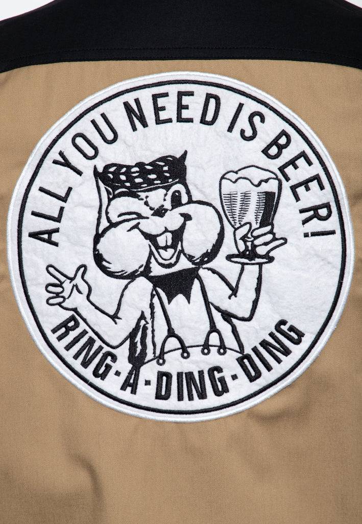 Queen Kerosin Workwear Kurzarm Hemd «All You Need is Beer» Osterangebot