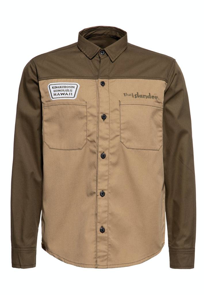 Queen Kerosin Workwear Hemd Langarm «The Islander» Hotsell