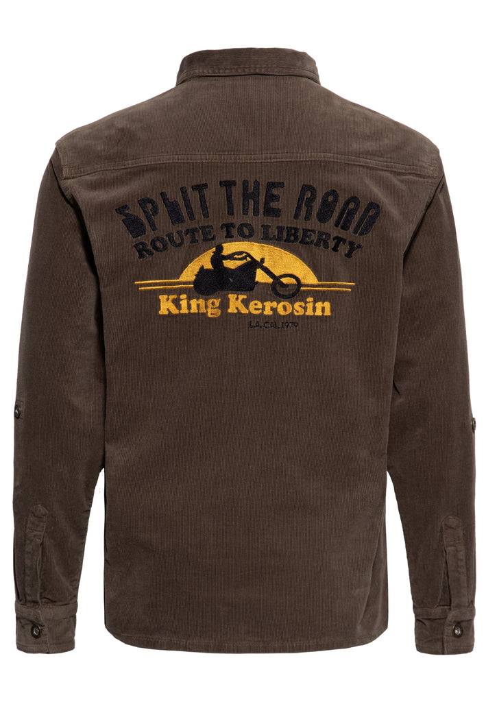 Queen Kerosin Workwear Hemd «Split The Road» im Angebot