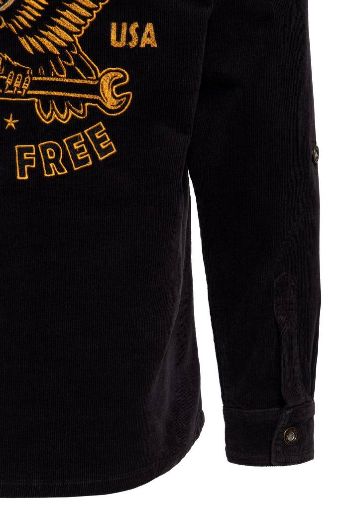 Queen Kerosin Workwear Hemd «Ride Free Live Free» Schlussverkauf