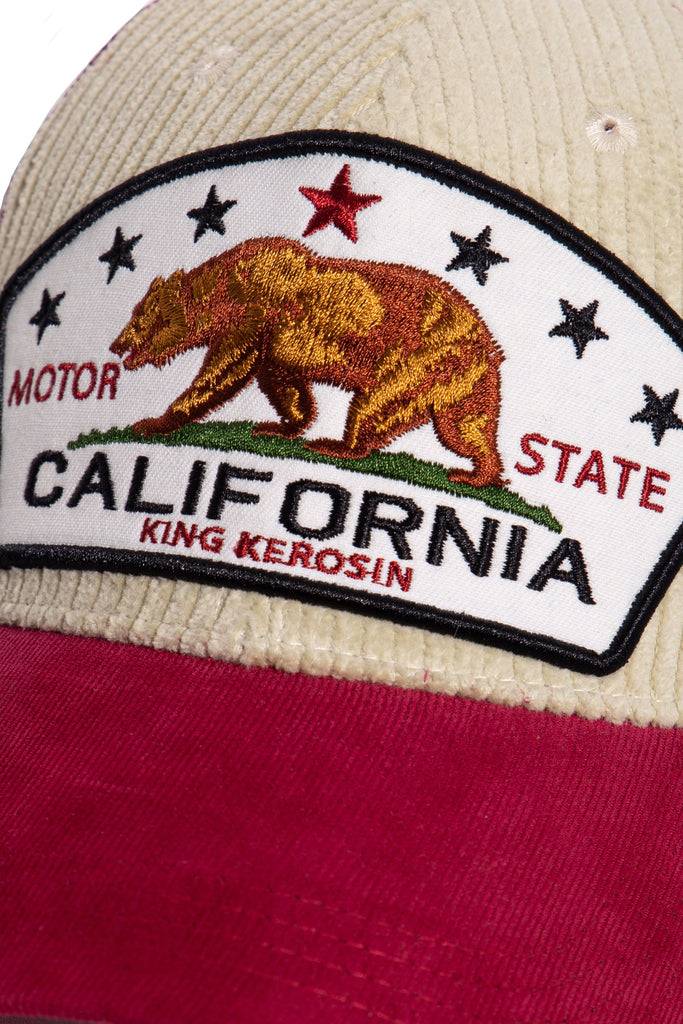 Queen Kerosin Trucker Cap mit Cord «California Bear» Blitzverkäufe