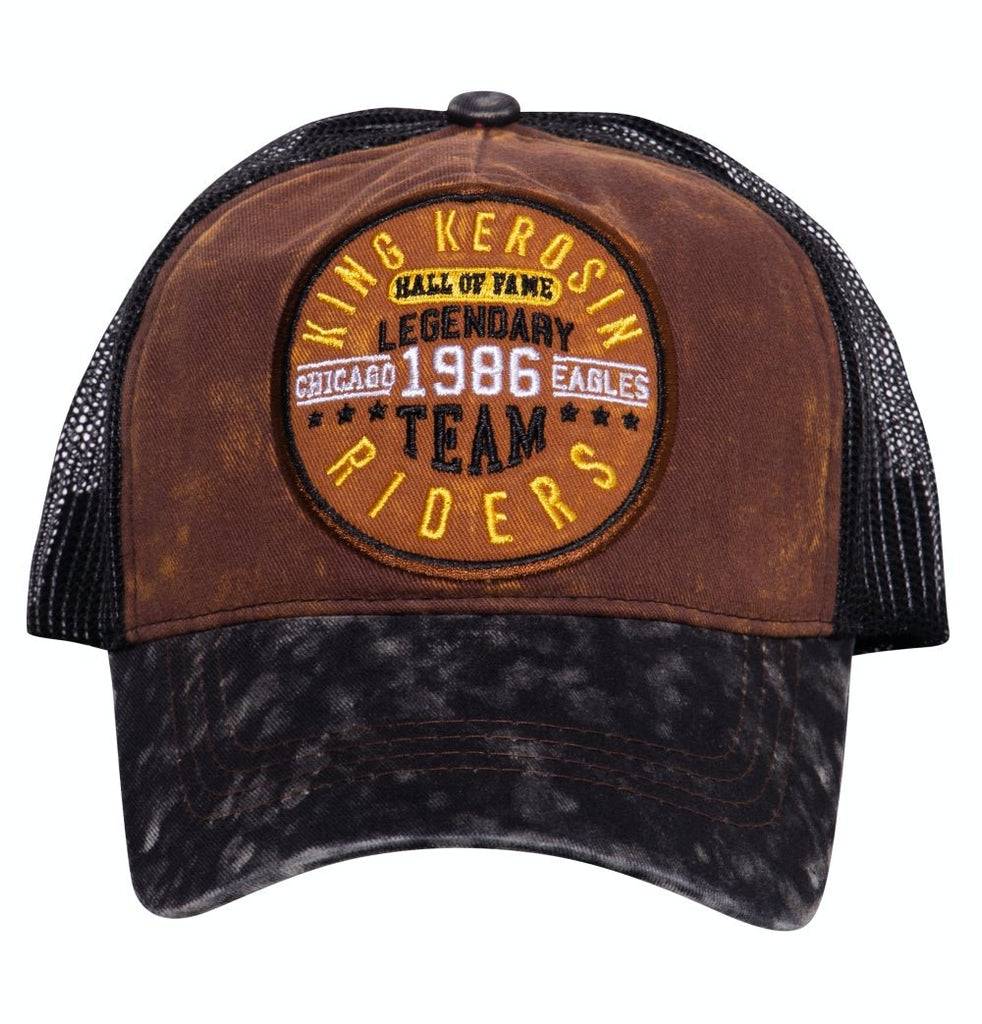 Queen Kerosin Trucker Cap mit Enzymwash und Stickerei «Legendary Team» Angebote