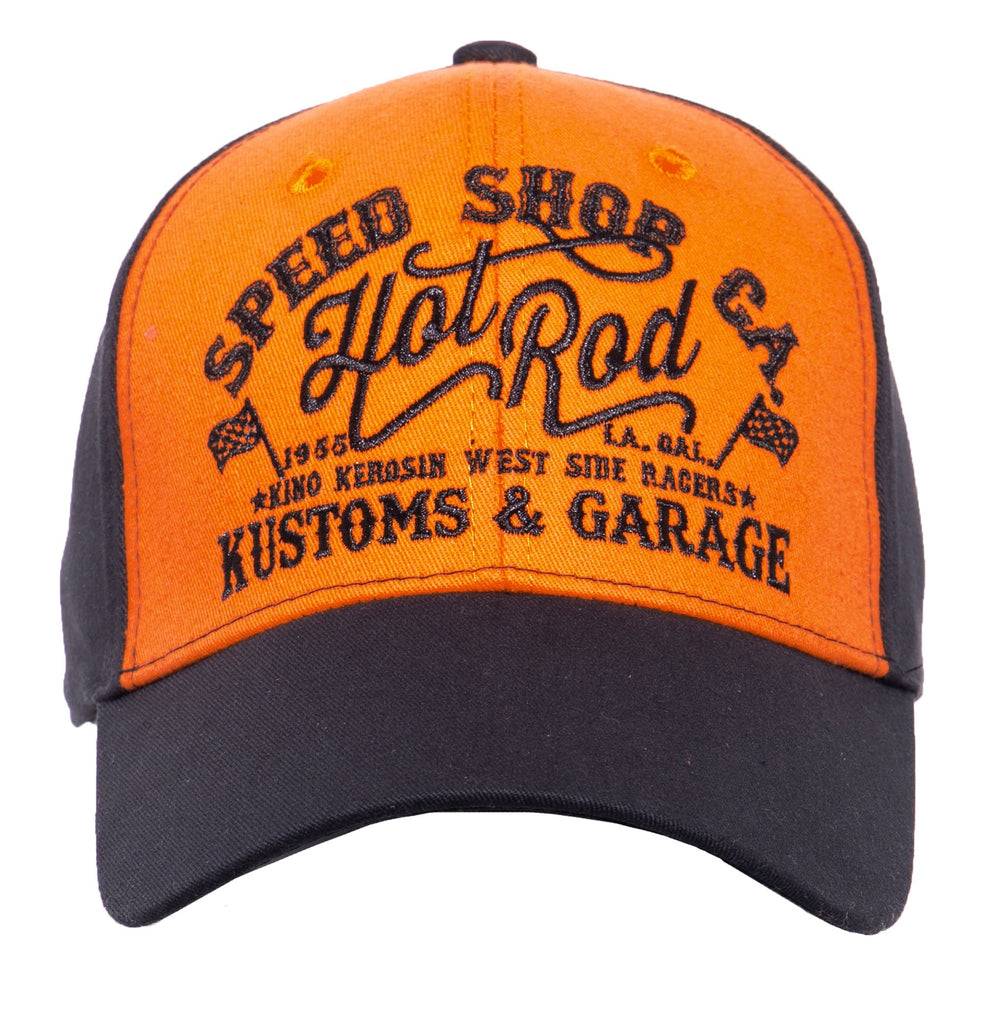 Queen Kerosin Baseball Cap mit Print auf der Schirmunterseite «Hot Rod» Meist gekauft