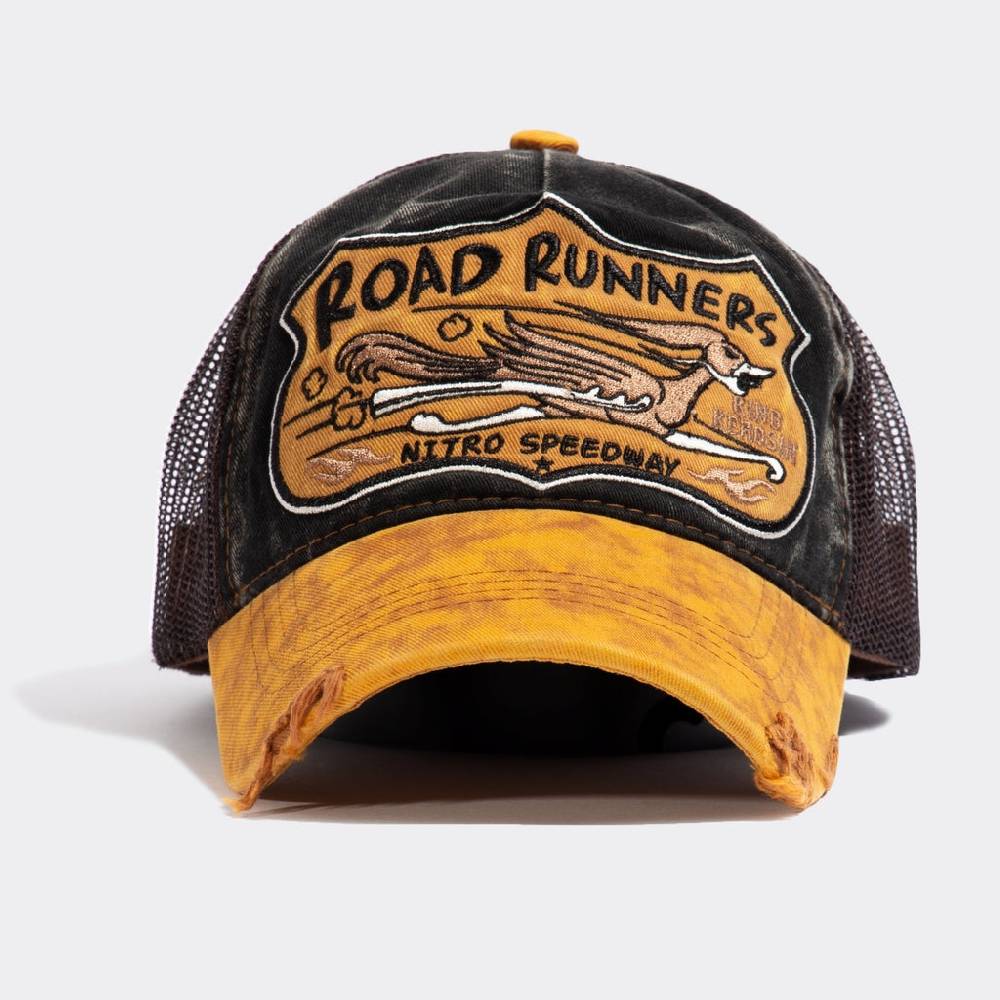 Queen Kerosin Trucker Cap im Used-Look «Road Runners» Blitzverkäufe