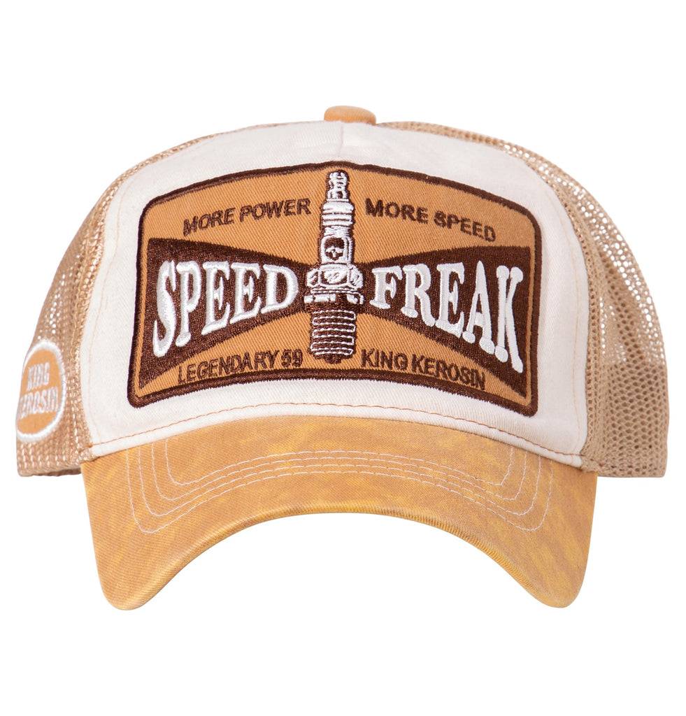 Queen Kerosin Trucker Cap in Used-Optik «Speed Freak» im Angebot