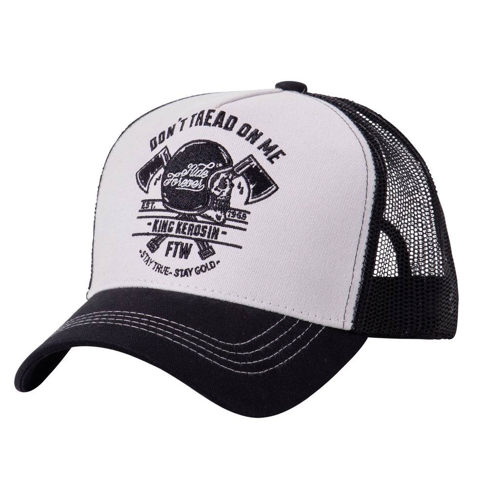 Queen Kerosin Trucker Cap mit Front-Stickerei «Don't Tread On Me»